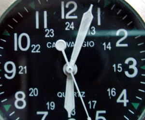 Esfera de reloj de pulsera anal�gico.