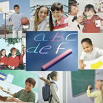 Poster fotos de ni�os en la escuela